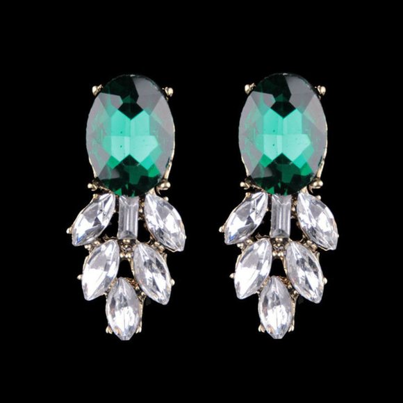 LA Fatima Women Green Necklace/Earring Set Jewelry - Picture 2 of 4